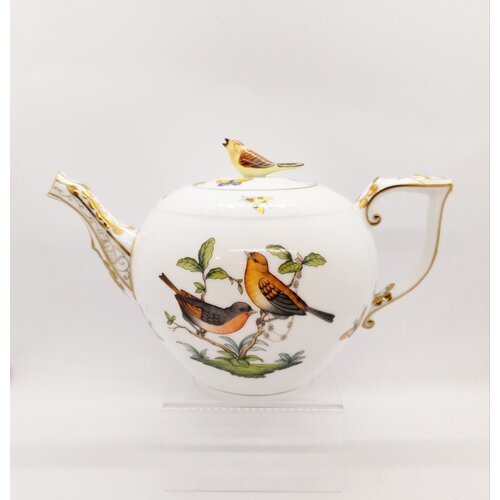 Herend Teapot Bird Knob Rothschild Bird Herend Teapot Bird Knob Rothschild Bird