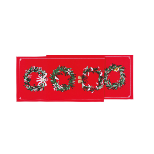 Now Designs Table Runner Christmas Wreath 13 x 72 Inch Now Designs Table Runner Christmas Wreath 13 x 72 Inch