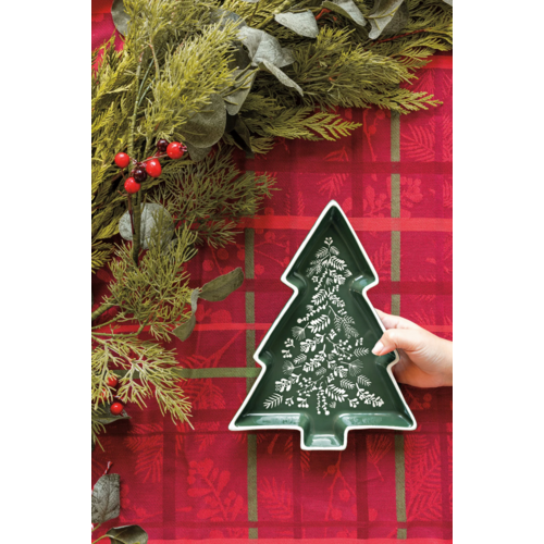 Now Designs Tray Christmas Tree Shaped Winterberry Now Designs Tray Christmas Tree Shaped Winterberry