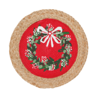 Braided Placemat Christmas Wreath