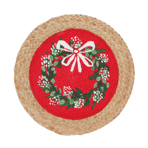 Now Designs Braided Placemat Christmas Wreath Now Designs Braided Placemat Christmas Wreath