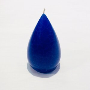 Barrick Design Candle Stout Crackle Blue Shades 5 inches
