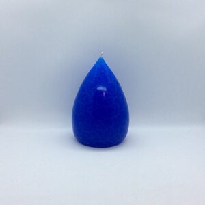 Barrick Design Candle Stout Crackle Blue Shades 6 inches