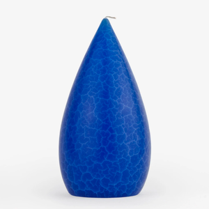 Barrick Design Candle Stout Crackle Blue Shades 8 inches