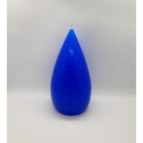 Barrick Design Candle Stout Crackle Blue Shades 8 inches
