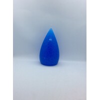 Candle Stout Crackle Blue Shades 7 inches