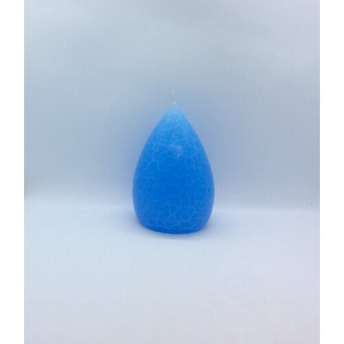 Barrick Design Candle Stout Crackle Blue Shades 6 inches