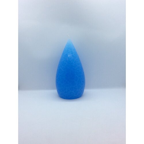 Barrick Design Candle Stout Crackle Blue Shades 8 inches