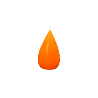 Candle Stout Crackle Orange Shades 5 inches