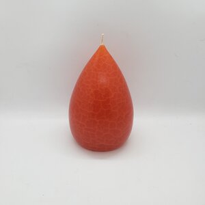 Barrick Design Candle Stout Crackle Orange Shades 6 inches