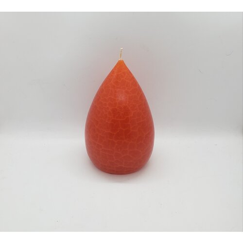 Barrick Design Candle Stout Crackle Orange Shades 6 inches Barrick Design Candle Stout Crackle Orange Shades 6 inches