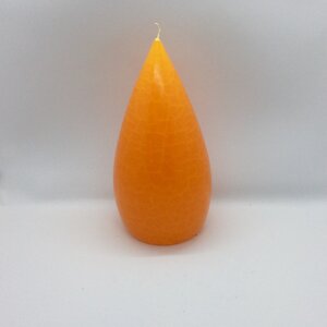 Barrick Design Candle Stout Crackle Orange Shades 8 inches