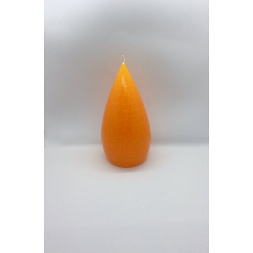 Barrick Design Candle Stout Crackle Orange Shades 8 inches Barrick Design Candle Stout Crackle Orange Shades 8 inches