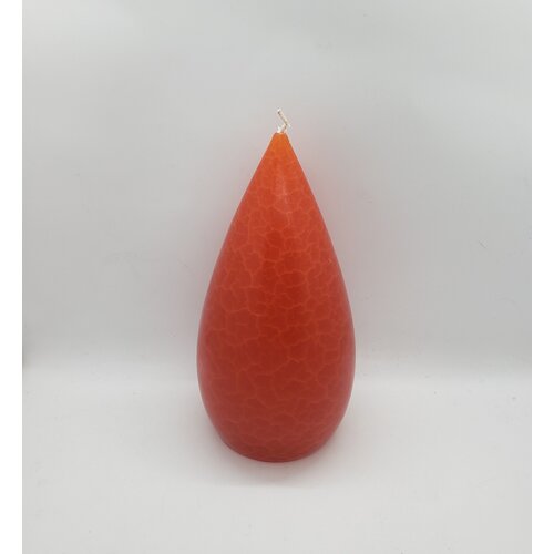 Barrick Design Candle Stout Crackle Orange Shades 8 inches