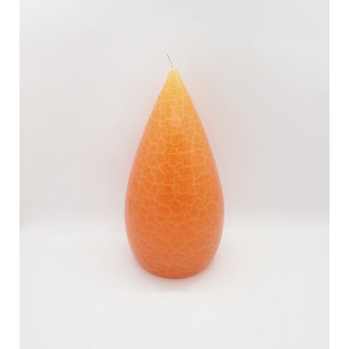 Barrick Design Candle Stout Crackle Orange Shades 8 inches