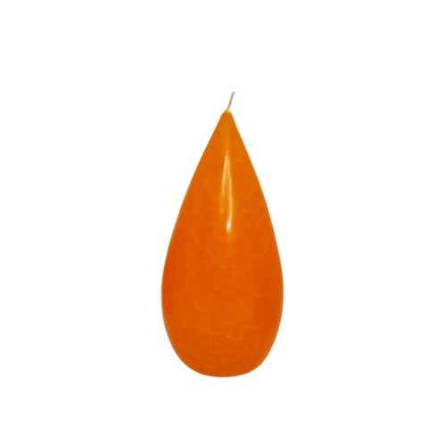 Barrick Design Candle Stout Crackle Orange Shades 8 inches
