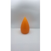 Candle Stout Crackle Orange Shades 7 inches