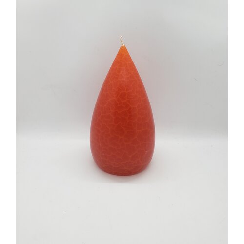 Barrick Design Candle Stout Crackle Orange Shades  7 inches