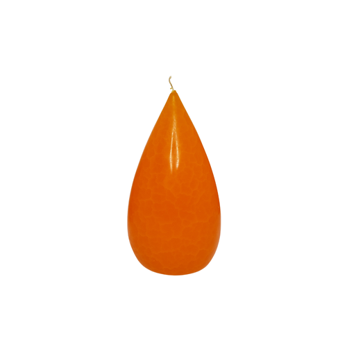 Barrick Design Candle Stout Crackle Orange Shades  7 inches