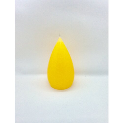 Barrick Design Candle Stout Crackle Yellow Shades  7 inches