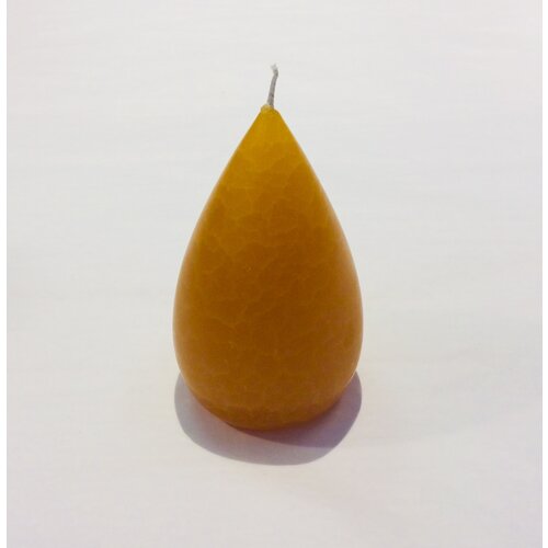 Barrick Design Candle Stout Crackle Yellow Shades 5 inches Barrick Design Candle Stout Crackle Yellow Shades 5 inches