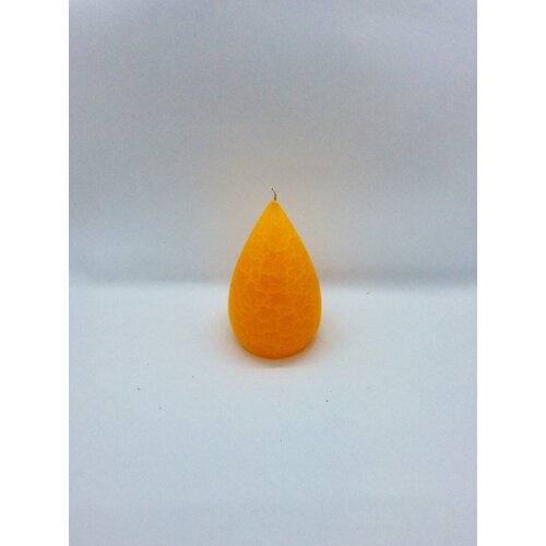 Barrick Design Candle Stout Crackle Yellow Shades 5 inches