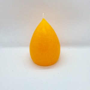 Barrick Design Candle Stout Crackle Yellow Shades 6 inches