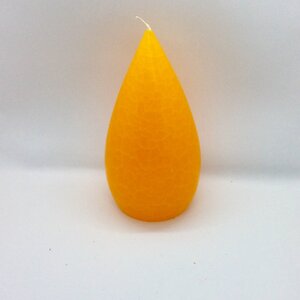 Barrick Design Candle Stout Crackle Yellow Shades 8 inches