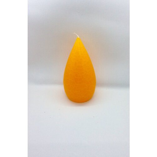 Barrick Design Candle Stout Crackle Yellow Shades 8 inches Barrick Design Candle Stout Crackle Yellow Shades 8 inches