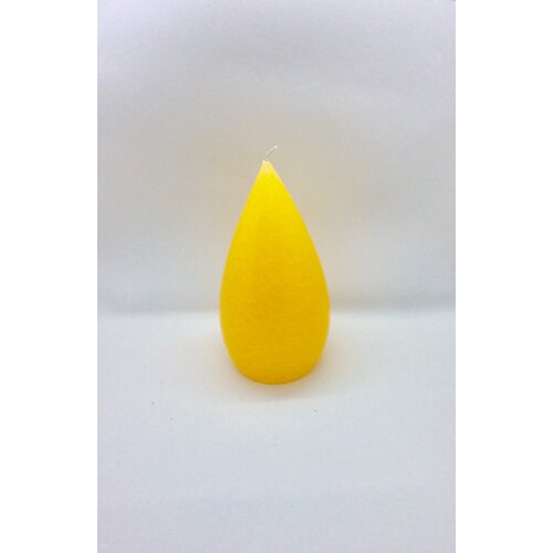 Barrick Design Candle Stout Crackle Yellow Shades 8 inches