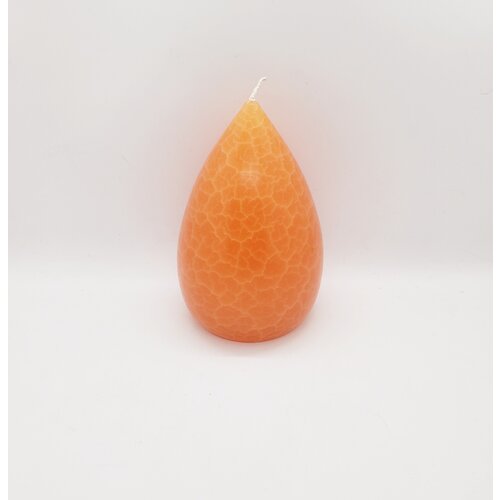 Barrick Design Candle Stout Crackle Orange Shades 6 inches