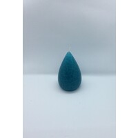 Candle Stout Crackle Turqoise Shades 5 inches