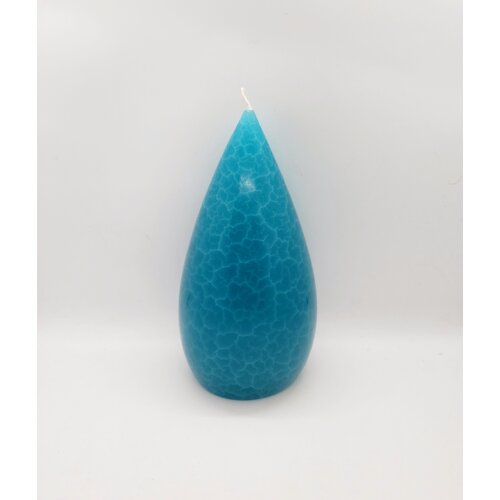 Barrick Design Candle Stout Crackle Turquoise Shades 8 inches