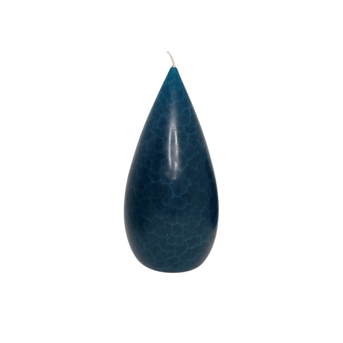 Barrick Design Candle Stout Crackle Turquoise Shades 8 inches