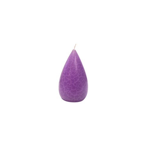 Barrick Design Candle Stout Crackle Purple Shades 5 inches
