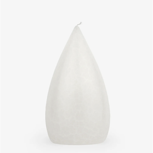 Barrick Design Candle Stout Crackle White Shades  7 inches