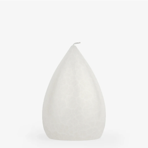 Barrick Design Candle Stout Crackle White Shades 6 inches