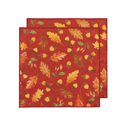 Now Designs Microfibre Dish Cloth Oak & Acorn Set of 2 Now Designs Microfibre Dish Cloth Oak & Acorn Set of 2
