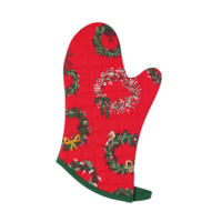 Oven Mitt Set Christmas Wreath