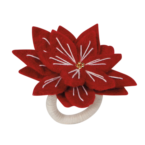 Now Designs Napkin Ring Amaryllis Felt