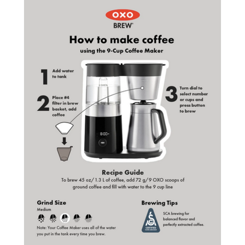 OXO OXO On Barista Brain 9 Cup Coffee Maker OXO OXO On Barista Brain 9 Cup Coffee Maker