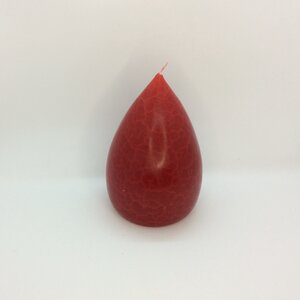 Barrick Design Candle Stout Crackle Red Shades 6 inches