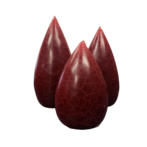 Barrick Design Candle Stout Crackle Red Shades 6 inches