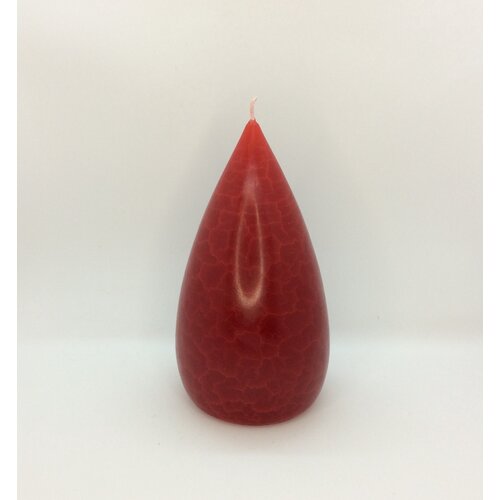 Barrick Design Candle Stout Crackle Red Shades 7 inches Barrick Design Candle Stout Crackle Red Shades 7 inches