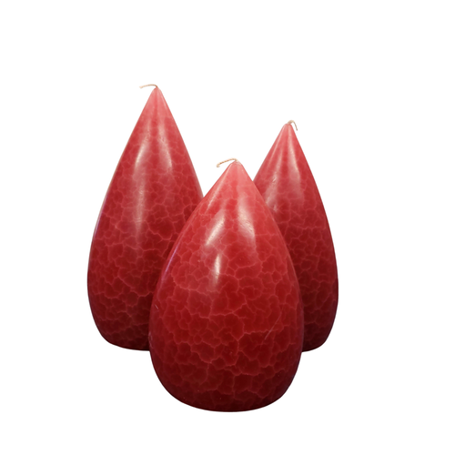 Barrick Design Candle Stout Crackle Red Shades 8 inches