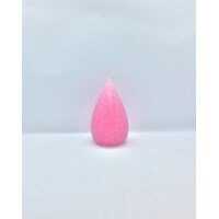 Candle Stout Crackle Pink Shades 5 inches