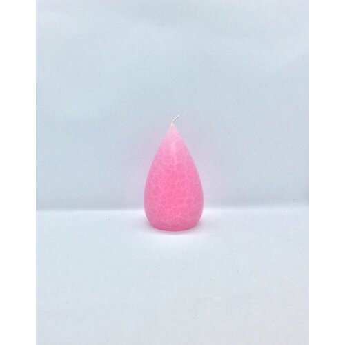 Barrick Design Candle Stout Crackle Pink Shades 5 inches Barrick Design Candle Stout Crackle Pink Shades 5 inches