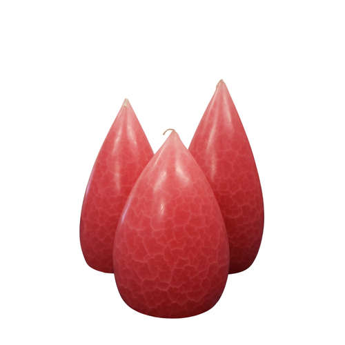 Barrick Design Candle Stout Crackle Pink Shades 6 inches