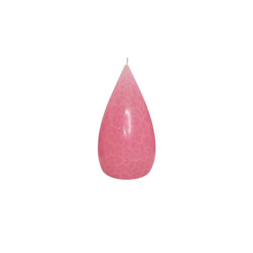 Barrick Design Candle Stout Crackle Pink Shades  7 inches