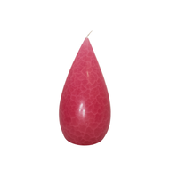 Candle Stout Crackle Pink Shades 8 inches